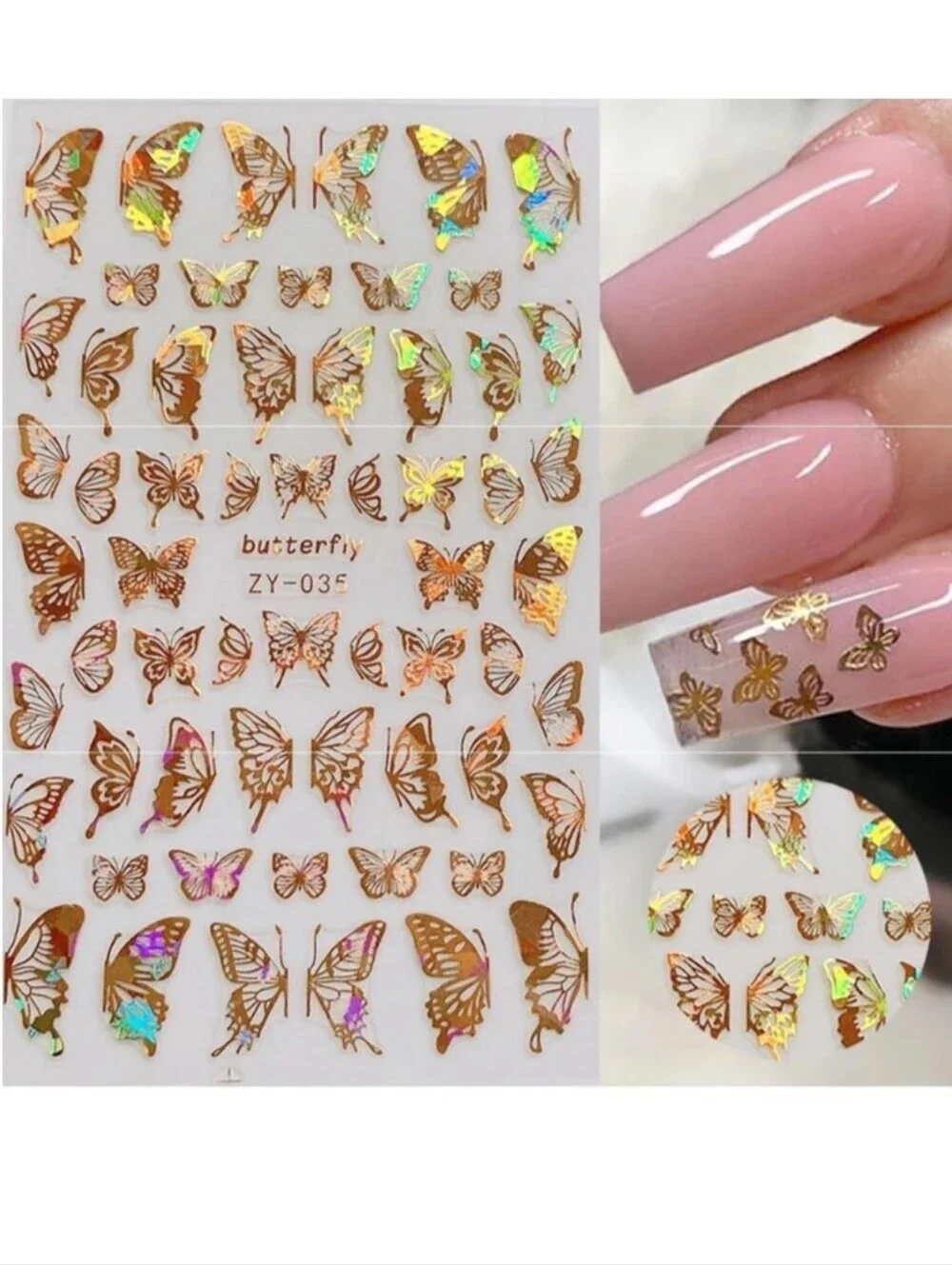 Trendy Self Adhesive Nails Art Transfer Sticker